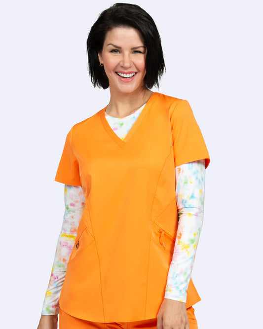 Ava Therese Back Knit Scrub Top