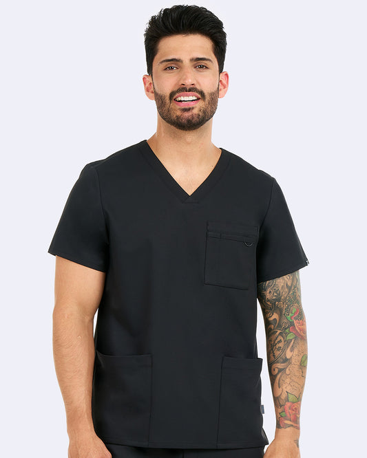 Zavate Studio Mens Power 3-Pocket Scrub Top