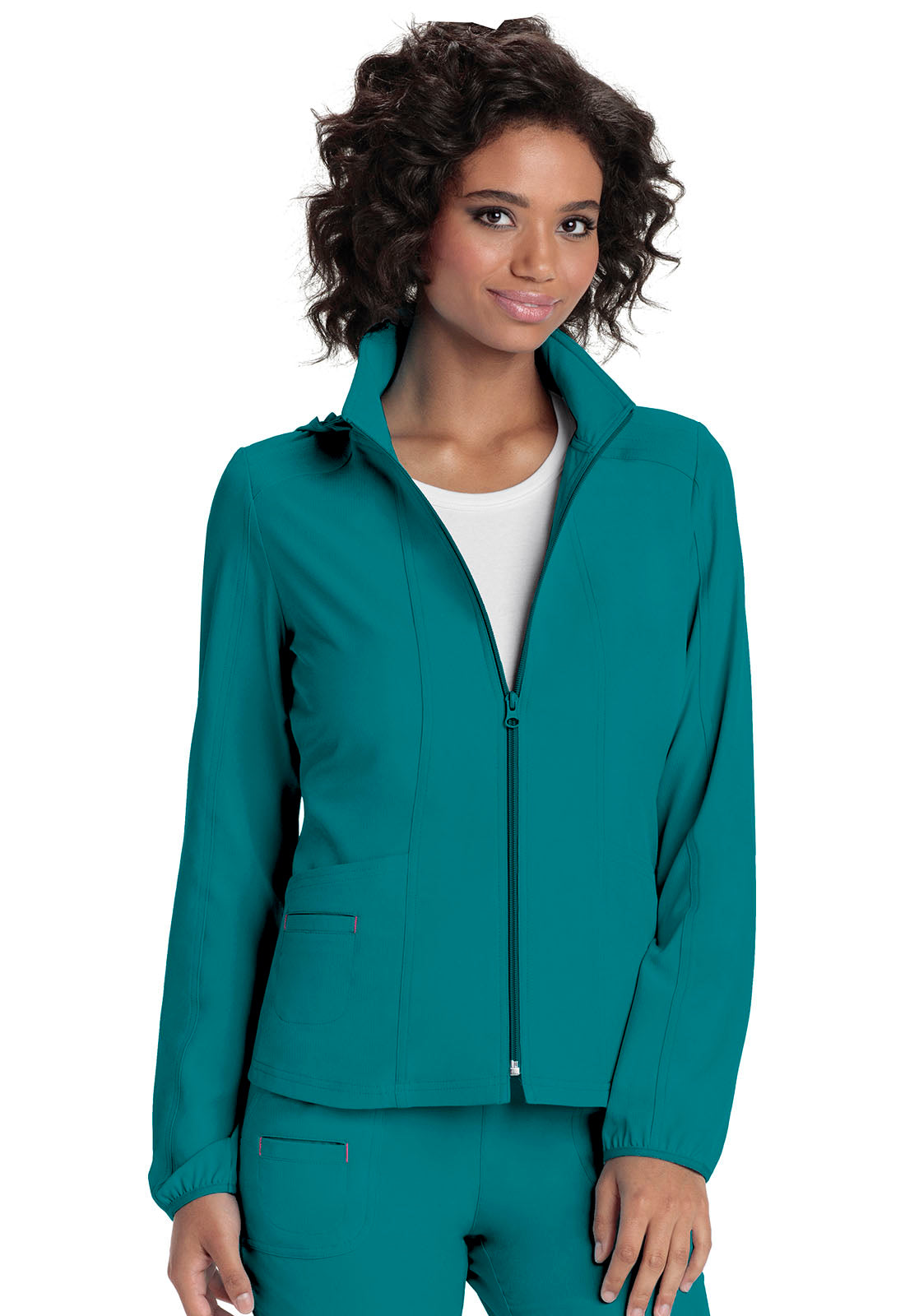 Clearance Heartsoul Zip Front Warm-Up Scrub Jacket