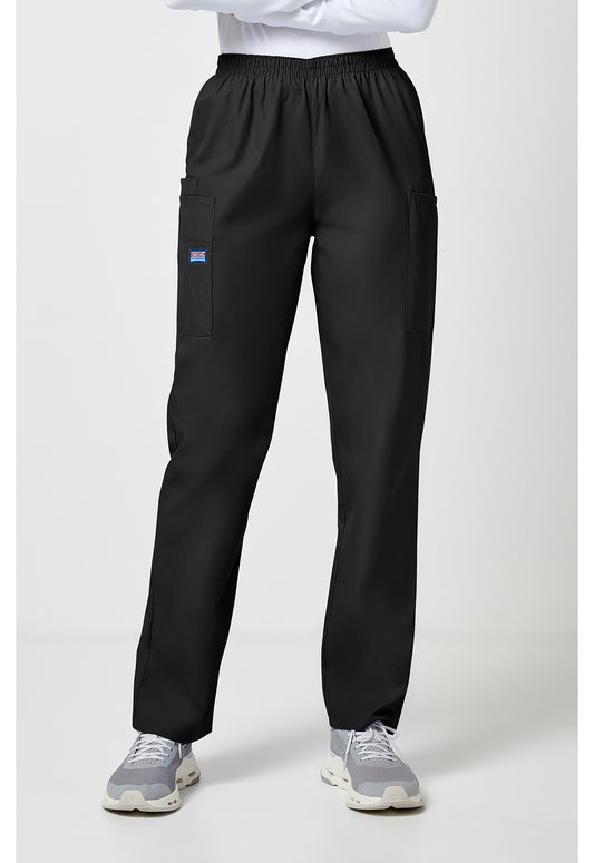 Cherokee Workwear Originals Natural Rise Tapered Pull-On Cargo Scrub Pants