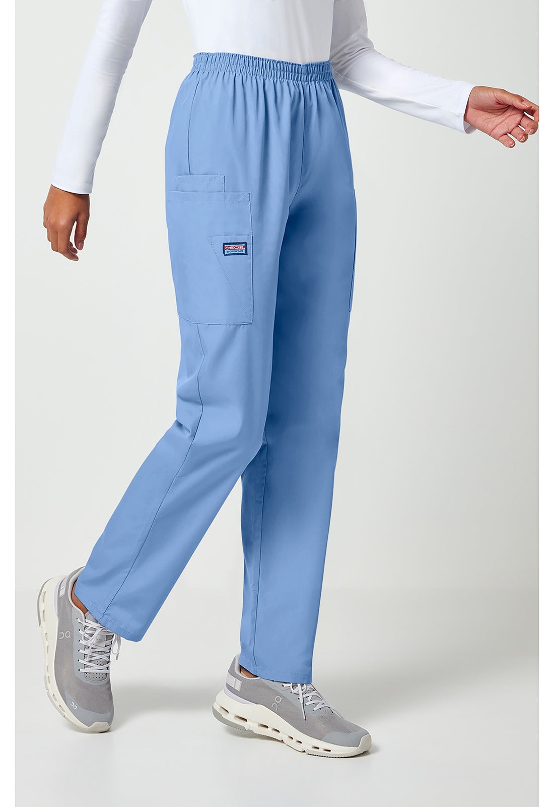 Cherokee Workwear Originals Natural Rise Tapered Pull-On Cargo Scrub Pants