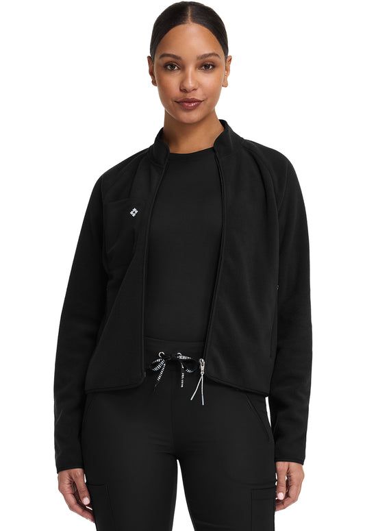 Med Couture Warm-Up Cropped Fleece Scrub Jacket