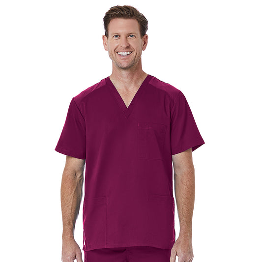Maevn EON Mens Mesh Panel 3-Pocket V-Neck Scrub Top