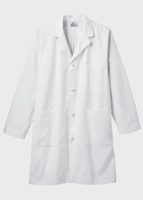 META Labwear Mens 40" Knot Button 100% Cotton iPad Lab Coat