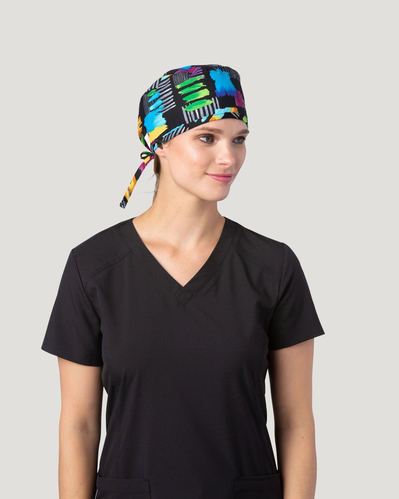 Gorro quirúrgico blanco con estampado Cross Fit