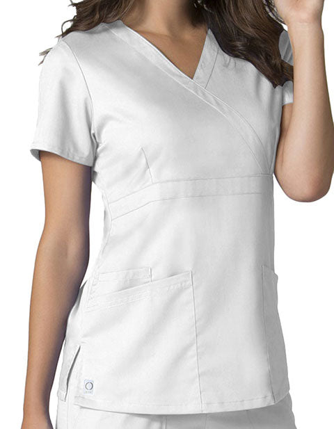Blusa médica cruzada Maevn EON con cuello alto y blusa médica Empire