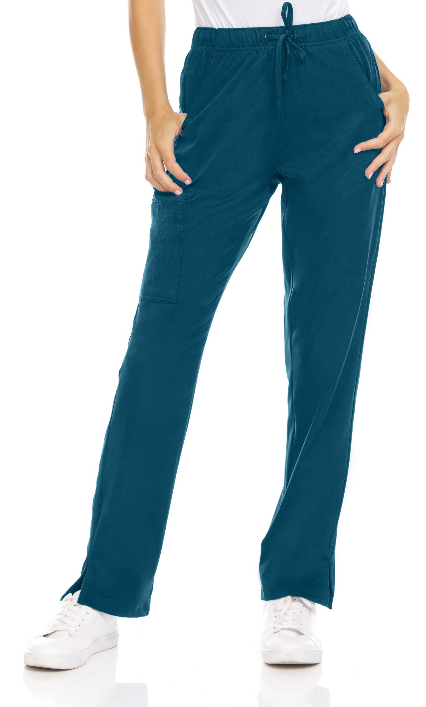 Medichic Joelle Elastic Drawstring Cargo Scrub Pants
