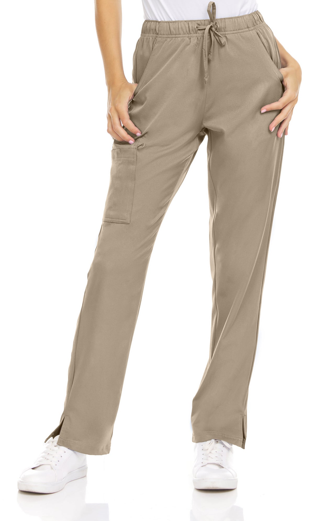 Medichic Joelle Elastic Drawstring Cargo Scrub Pants