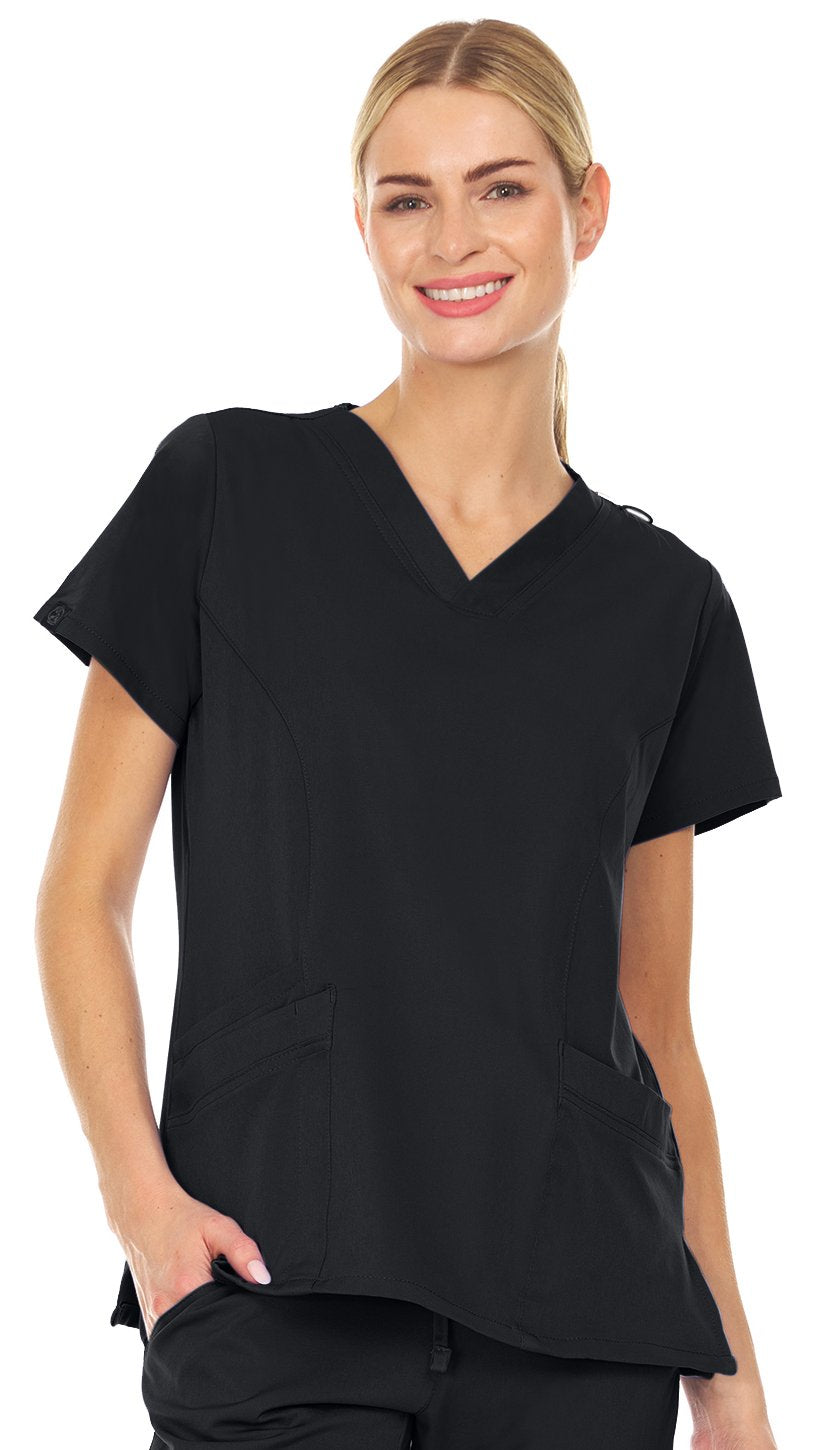 Blusa médica con cuello en V Eleanor de Medichic