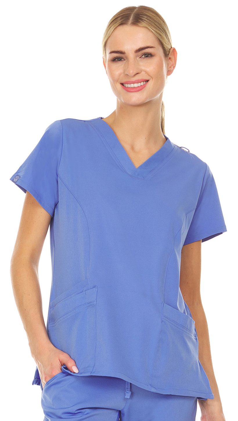 Blusa médica con cuello en V Eleanor de Medichic