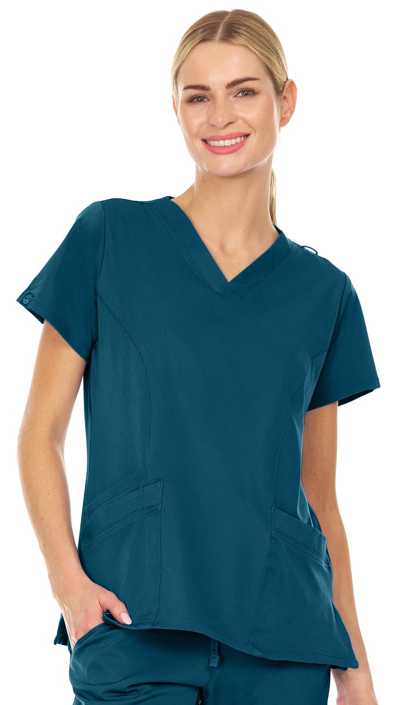 Blusa médica con cuello en V Eleanor de Medichic
