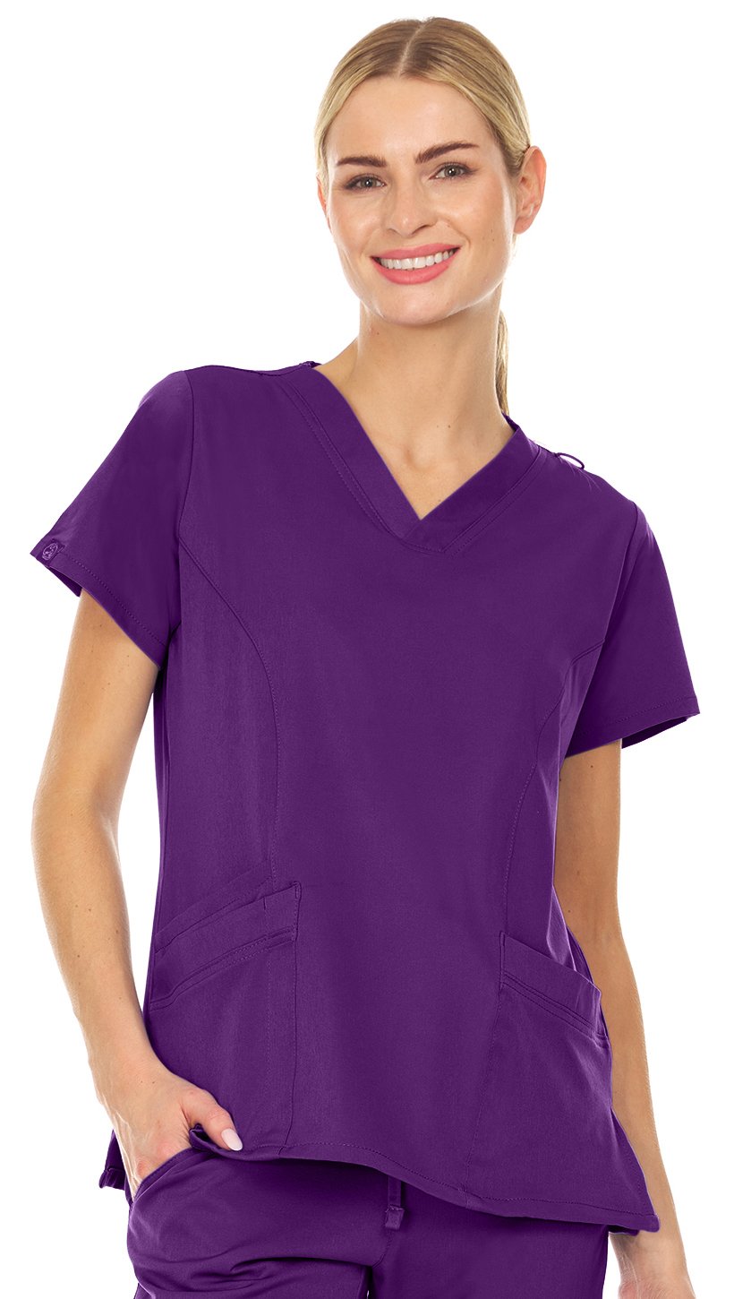 Blusa médica con cuello en V Eleanor de Medichic