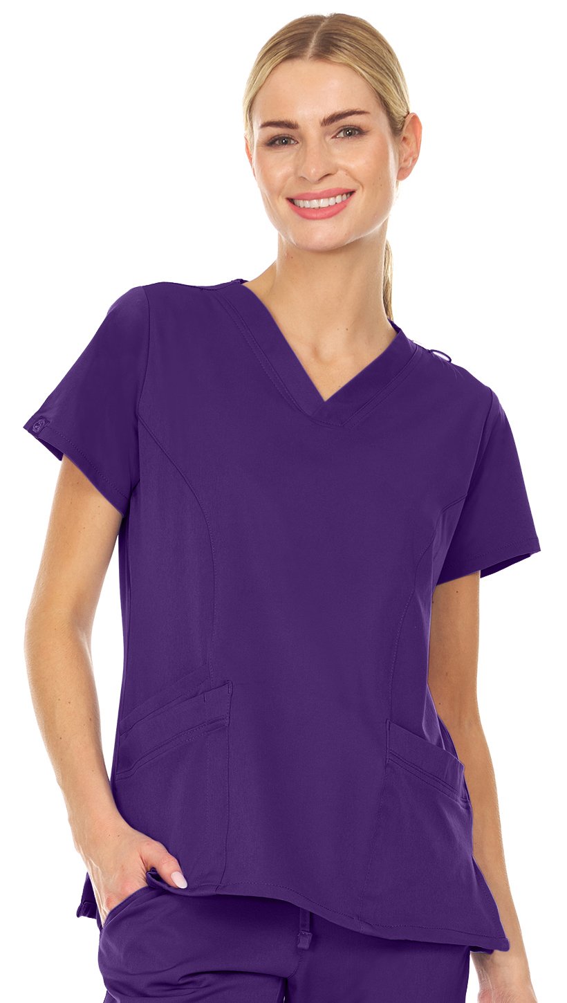 Blusa médica con cuello en V Eleanor de Medichic