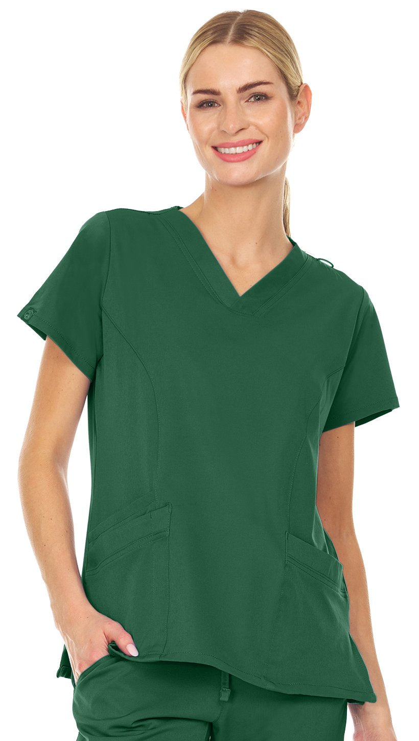 Blusa médica con cuello en V Eleanor de Medichic