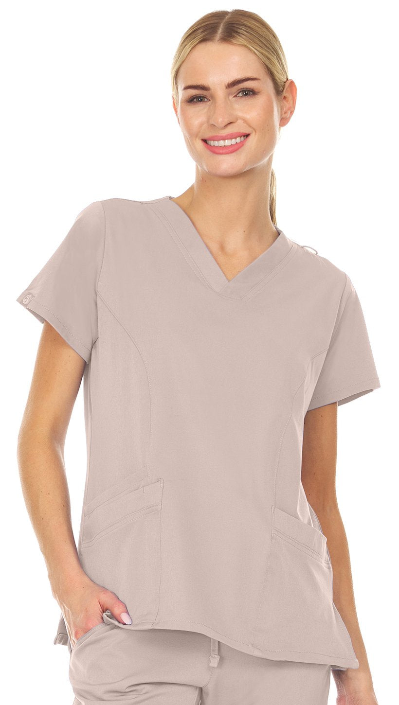 Blusa médica con cuello en V Eleanor de Medichic