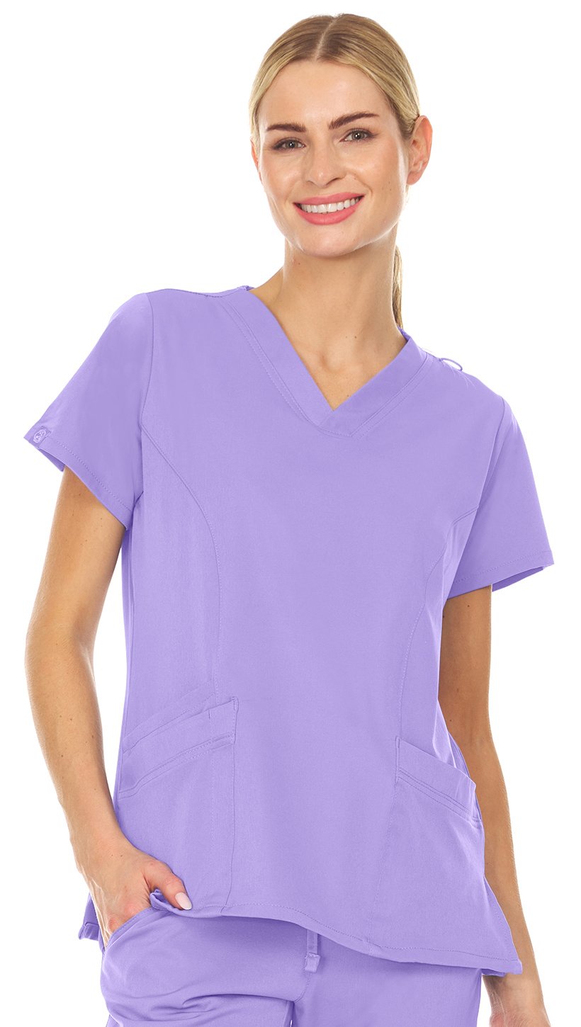 Blusa médica con cuello en V Eleanor de Medichic