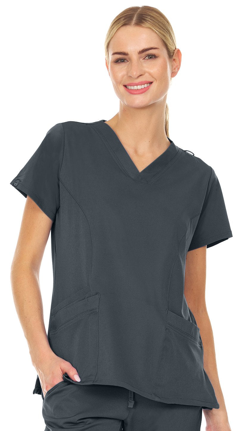 Blusa médica con cuello en V Eleanor de Medichic