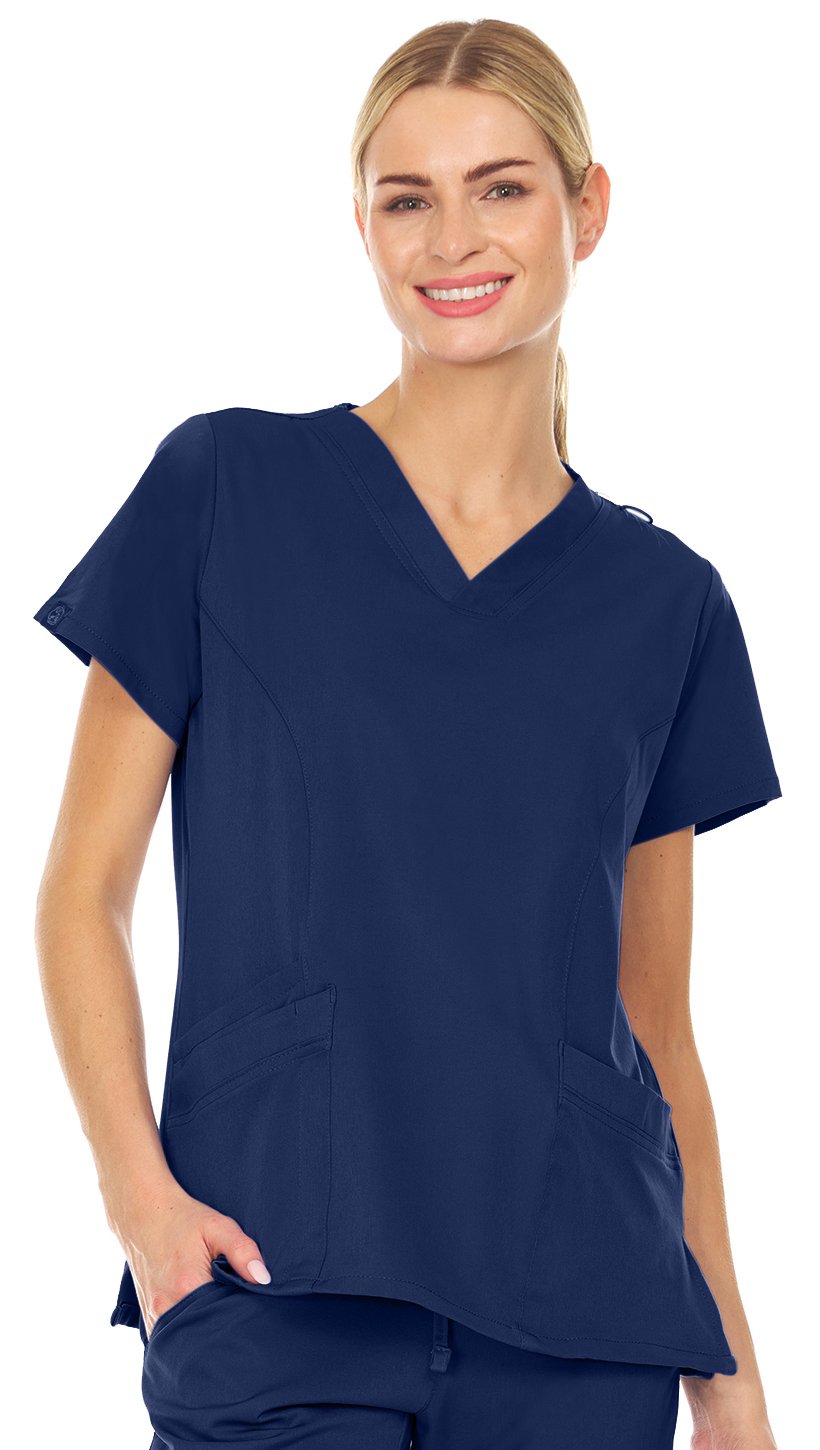 Blusa médica con cuello en V Eleanor de Medichic