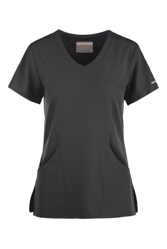 Skechers Reliance Mock Wrap Scrub Top