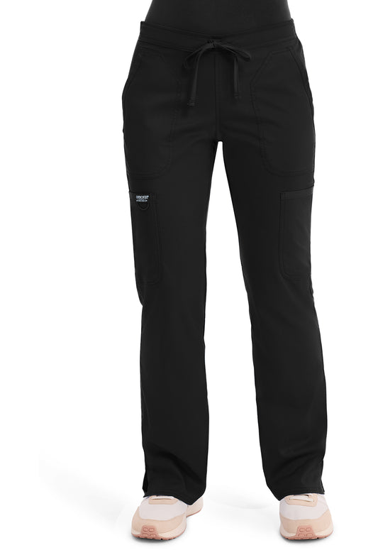 Cherokee Workwear Revolution Mid Rise Moderate Flare Drawstring Scrub Pants