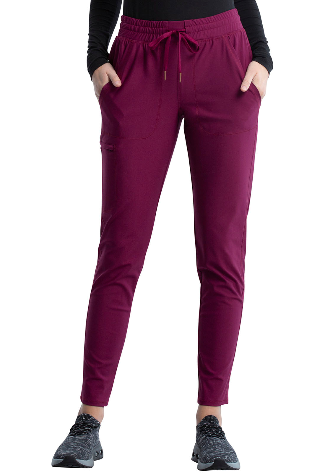 Pantalones médicos de tiro medio con pernera cónica y cordón Cherokee Form