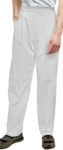 Adar Universal Mens Pleated Twill Tapered Leg Waistband Scrub Pants