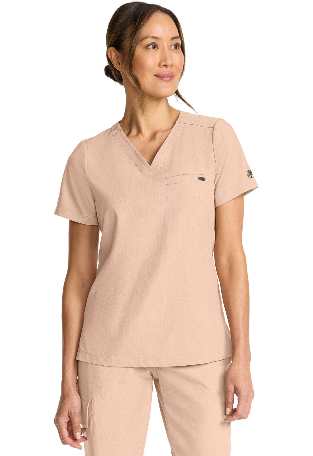 Healing Hands Quest Billie 1-Pocket Tuck In V-Neck Scrub Top