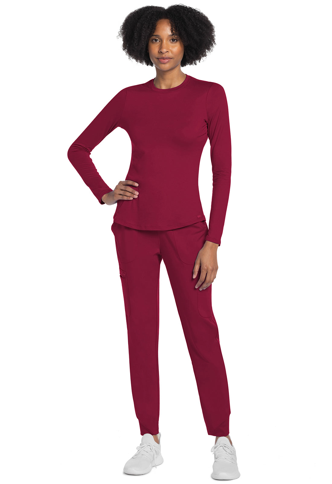 Cherokee Basics Long Sleeve Underscrub Knit Tee Shirt