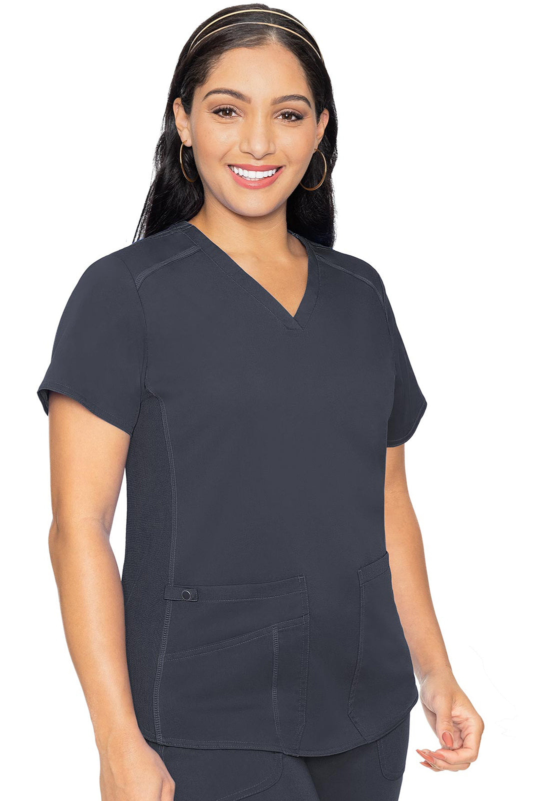Med Couture Touch V-Neck Shirttail Scrub Top