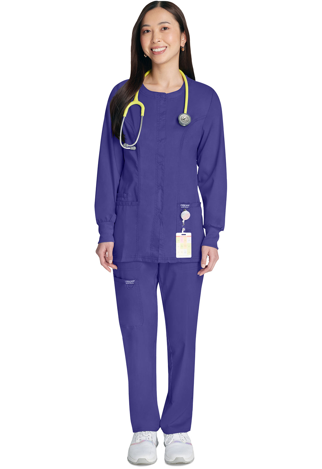 Veste d'hôpital à boutons-pression Cherokee Workwear Revolution