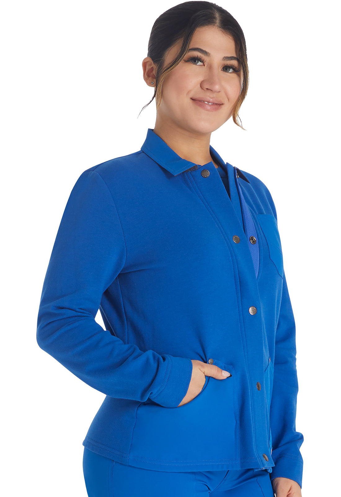 Dickies EDS NXT Zip Front Fleece Scrub Jacket