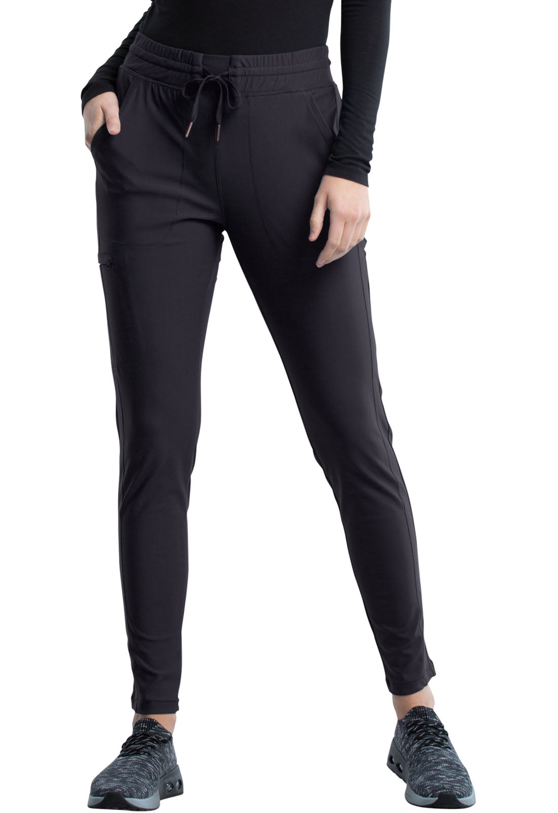 Pantalones médicos de tiro medio con pernera cónica y cordón Cherokee Form