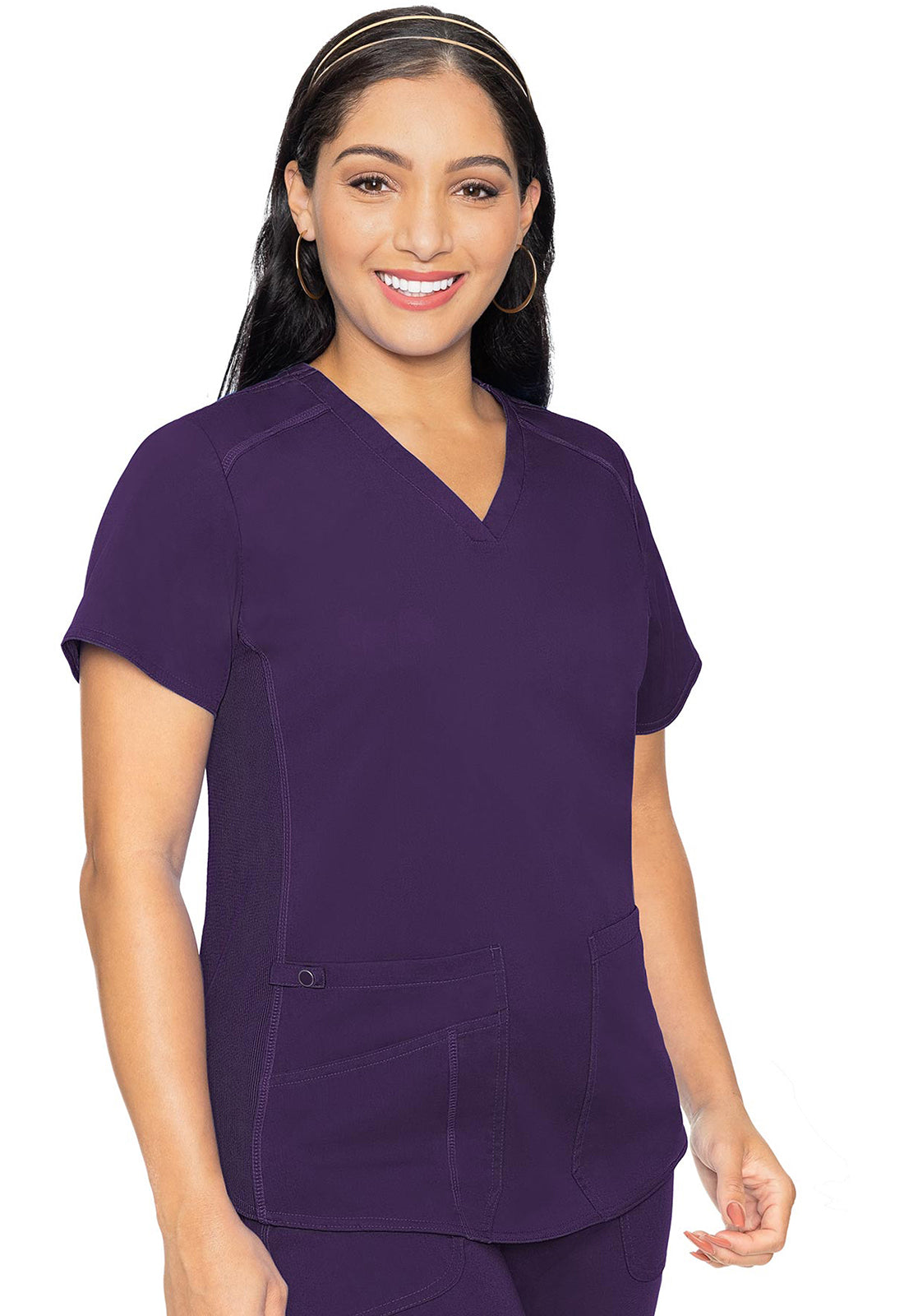 Med Couture Touch V-Neck Shirttail Scrub Top