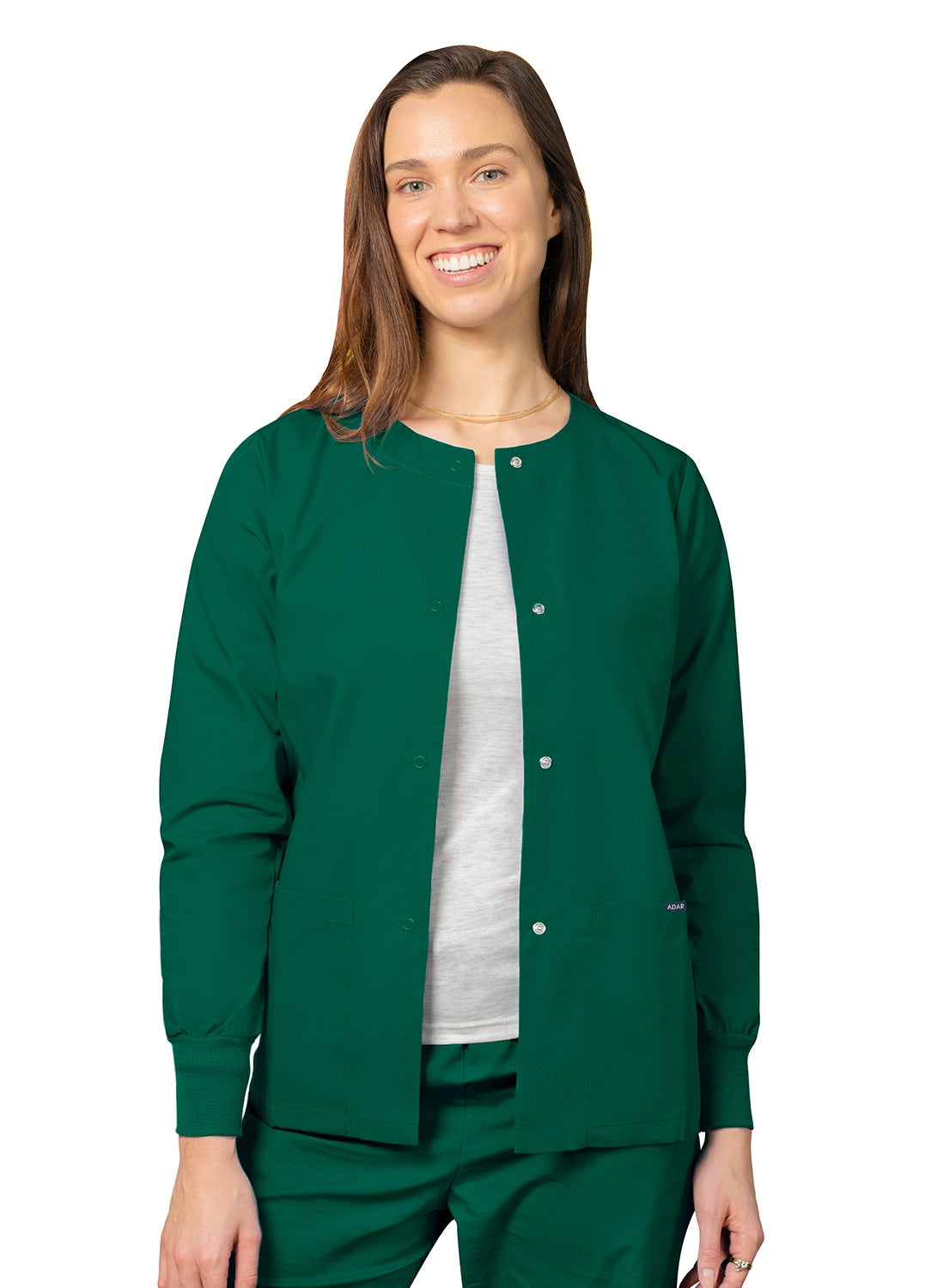 Chaqueta quirúrgica unisex con cierre frontal a presión universal Adar en liquidación