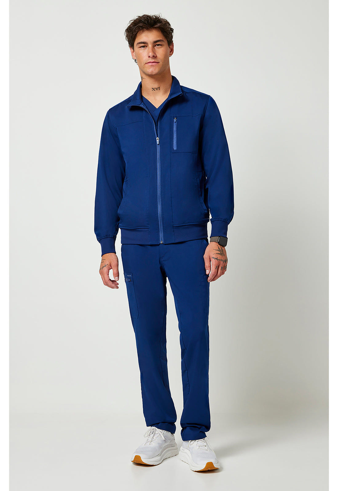 Veste de bloc opératoire Jonathan pour homme, collection Healing Hands Purple Label