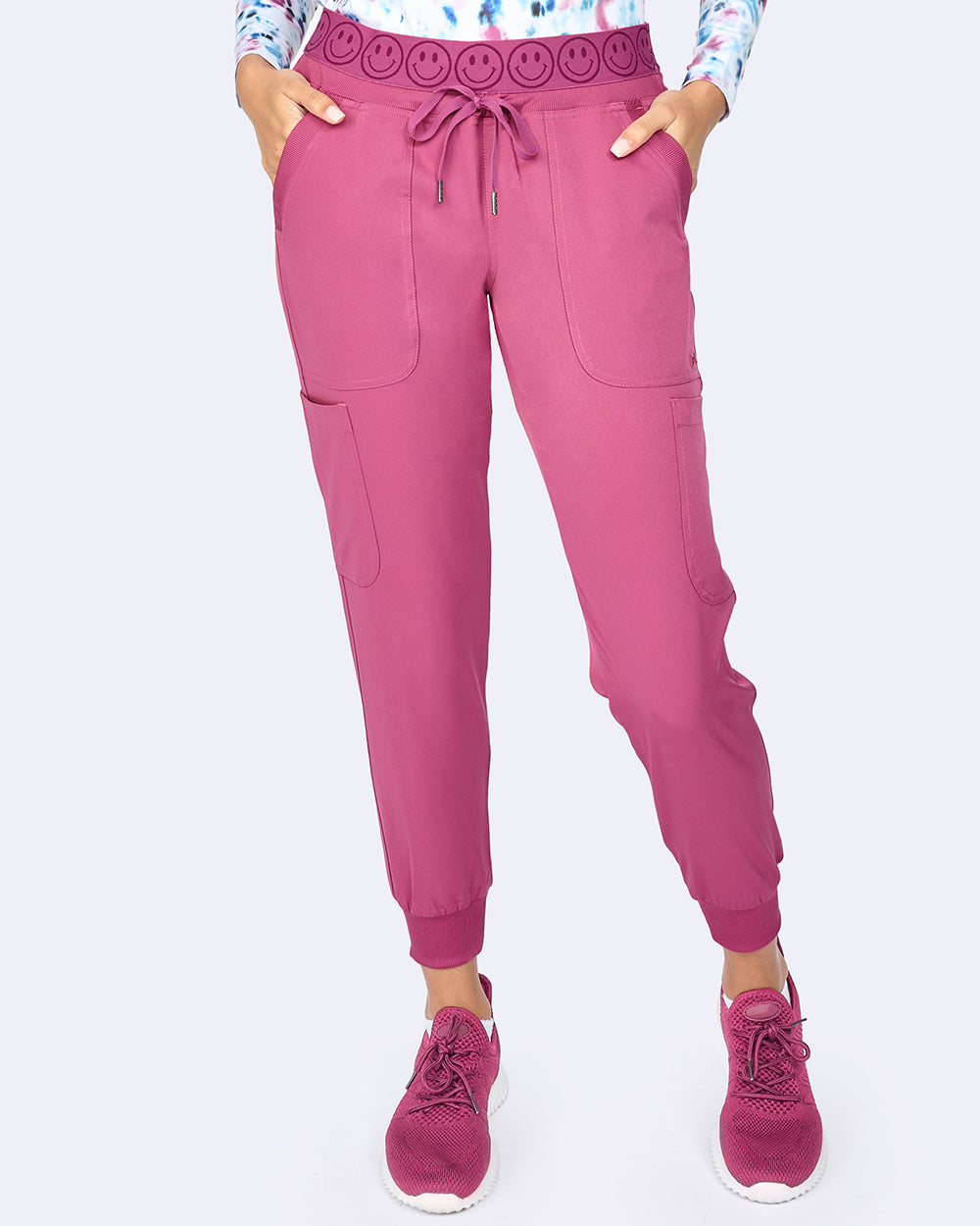 Ava Therese Smiley Jogger Scrub Pants