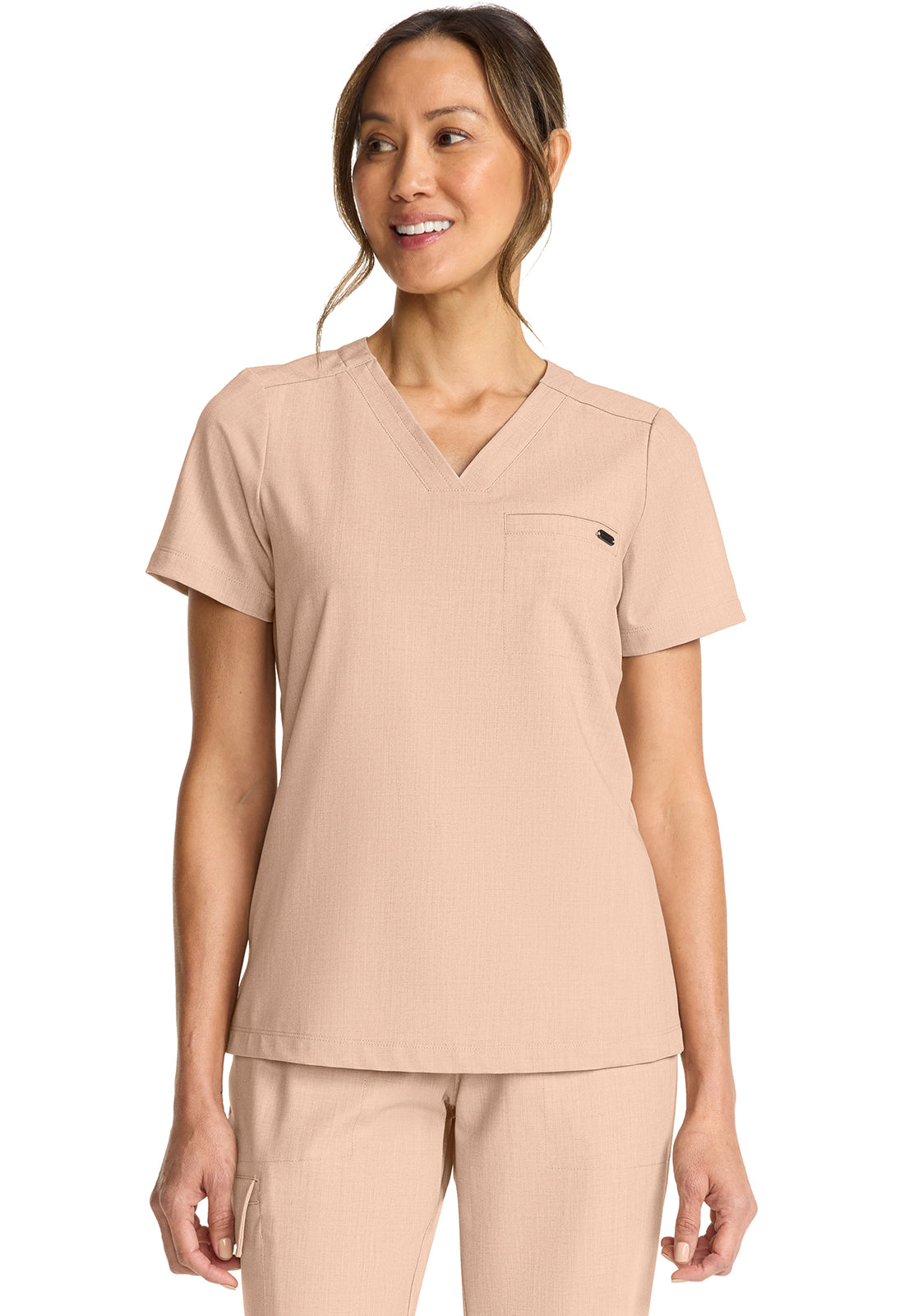 Healing Hands Quest Billie 1-Pocket Tuck In V-Neck Scrub Top