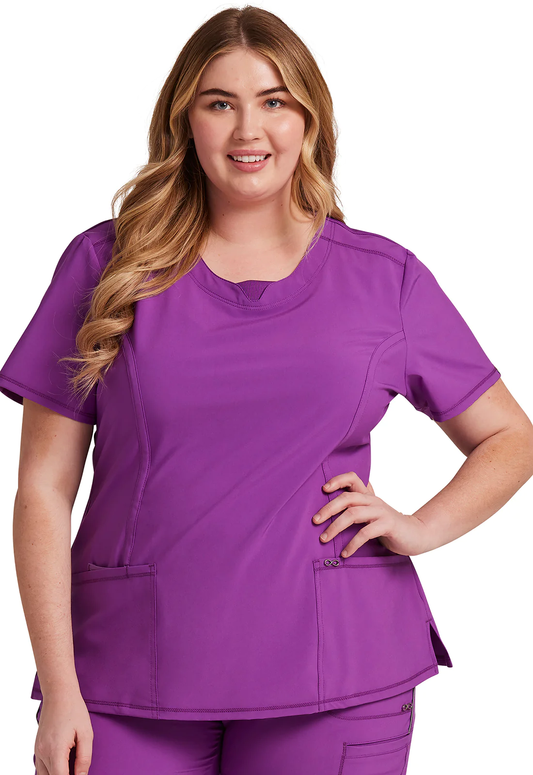 Cherokee Infinity Round Neck Scrub Top