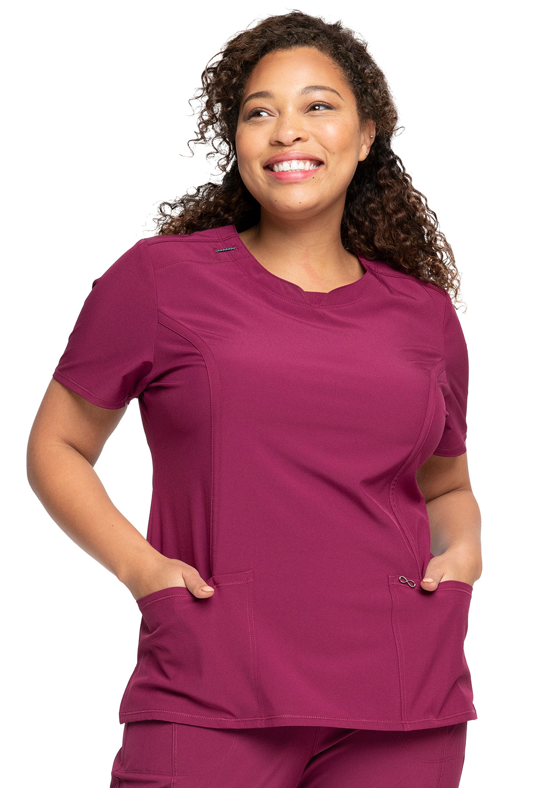 Cherokee Infinity Round Neck Scrub Top
