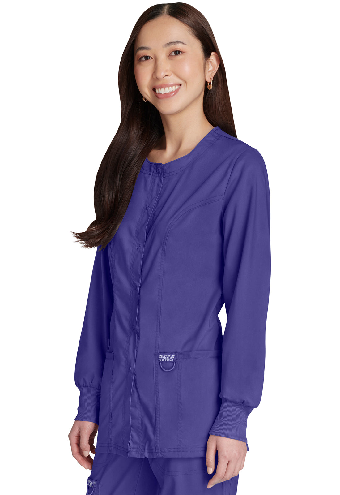 Veste d'hôpital à boutons-pression Cherokee Workwear Revolution