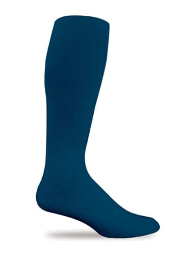 Calcetines de compresión de sujeción total hasta la rodilla de Therassage en color azul marino