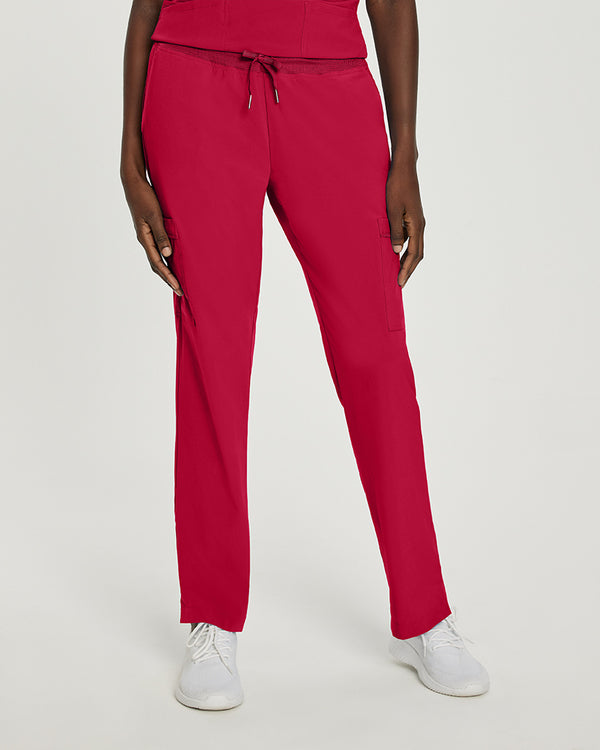 White Cross Fit Comfortable Cargo Scrub Pants