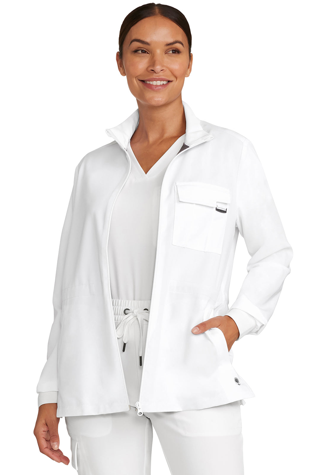 Healing Hands Quest Zip Front Utility Scrub Jacket