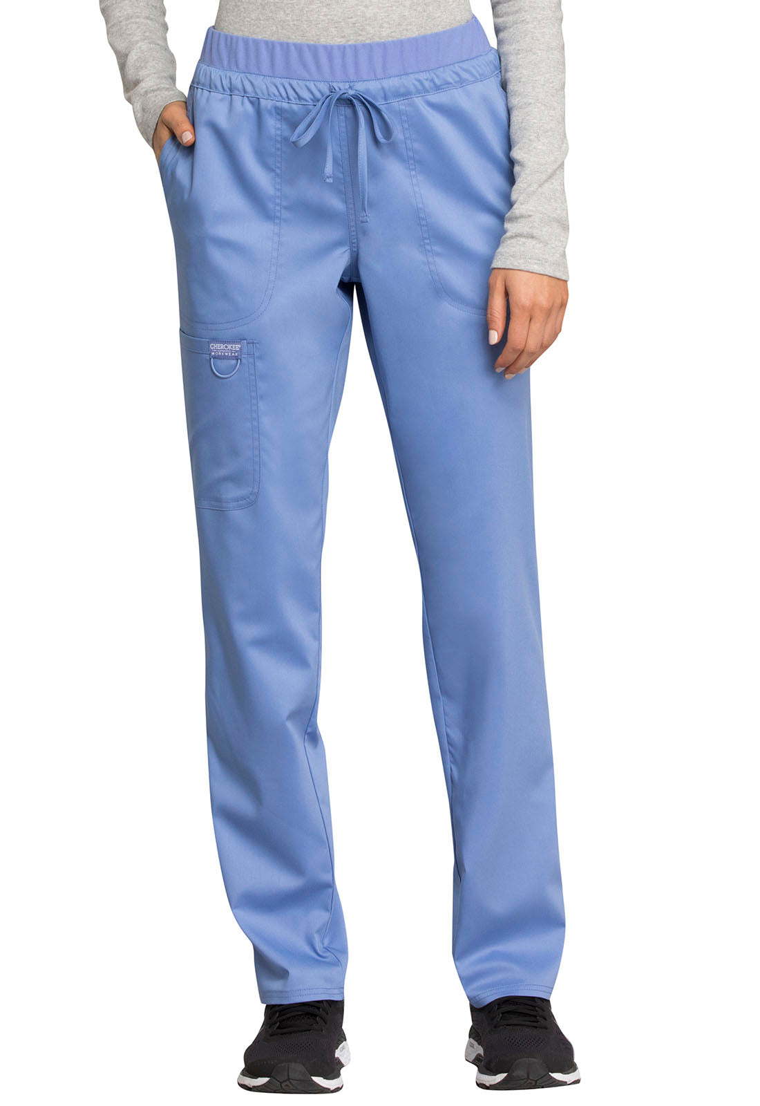 Cherokee Workwear Revolution Mid Rise Tapered Leg Drawstring Scrub Pants