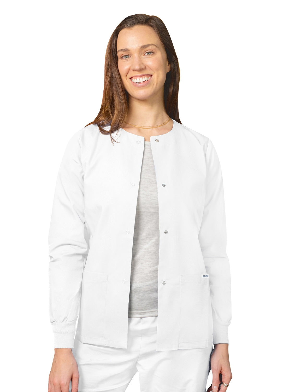Chaqueta quirúrgica unisex con cierre frontal a presión universal Adar en liquidación