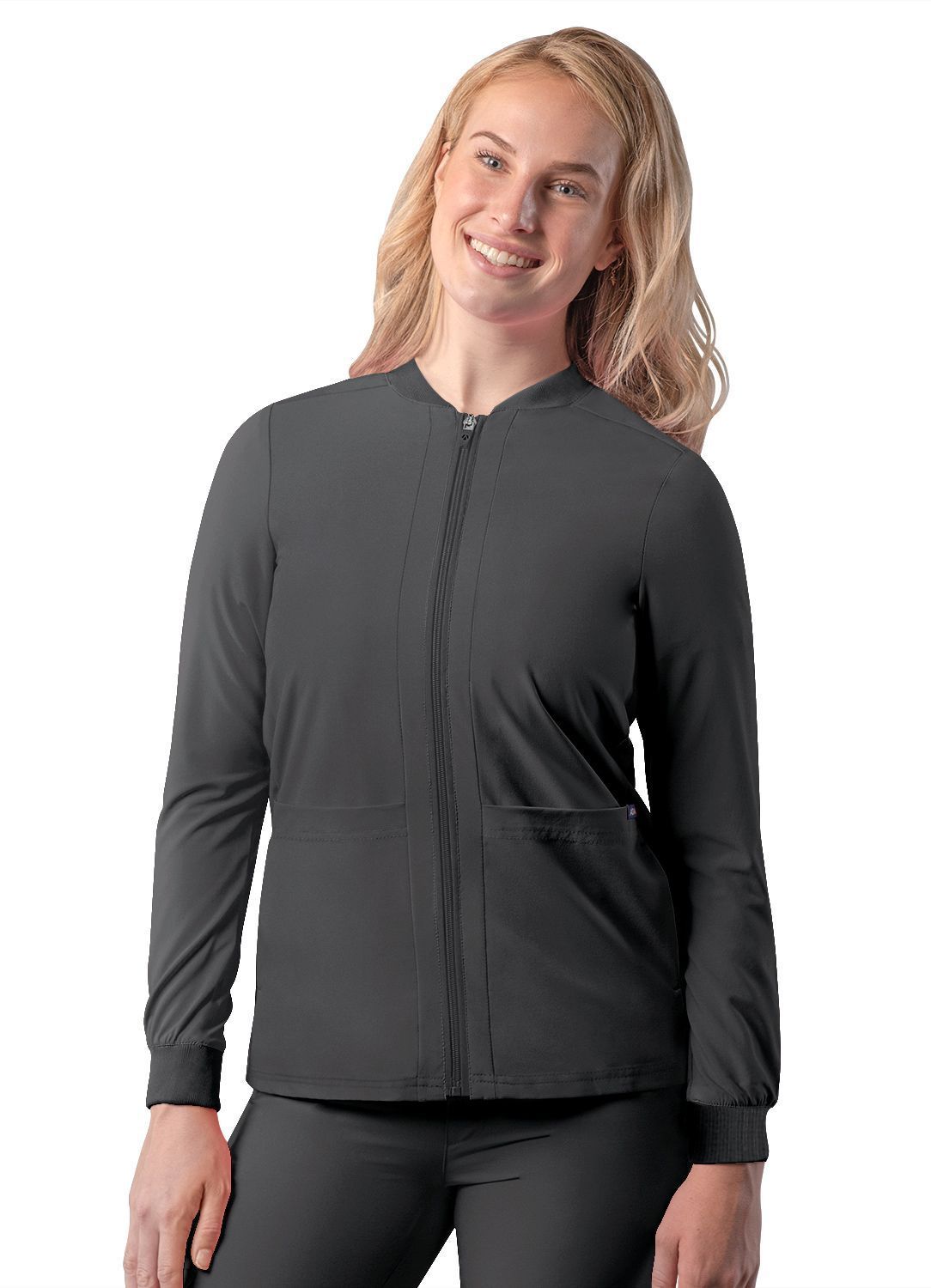 Clearance Adar Addition Bomber Zippered Scrub Jacket