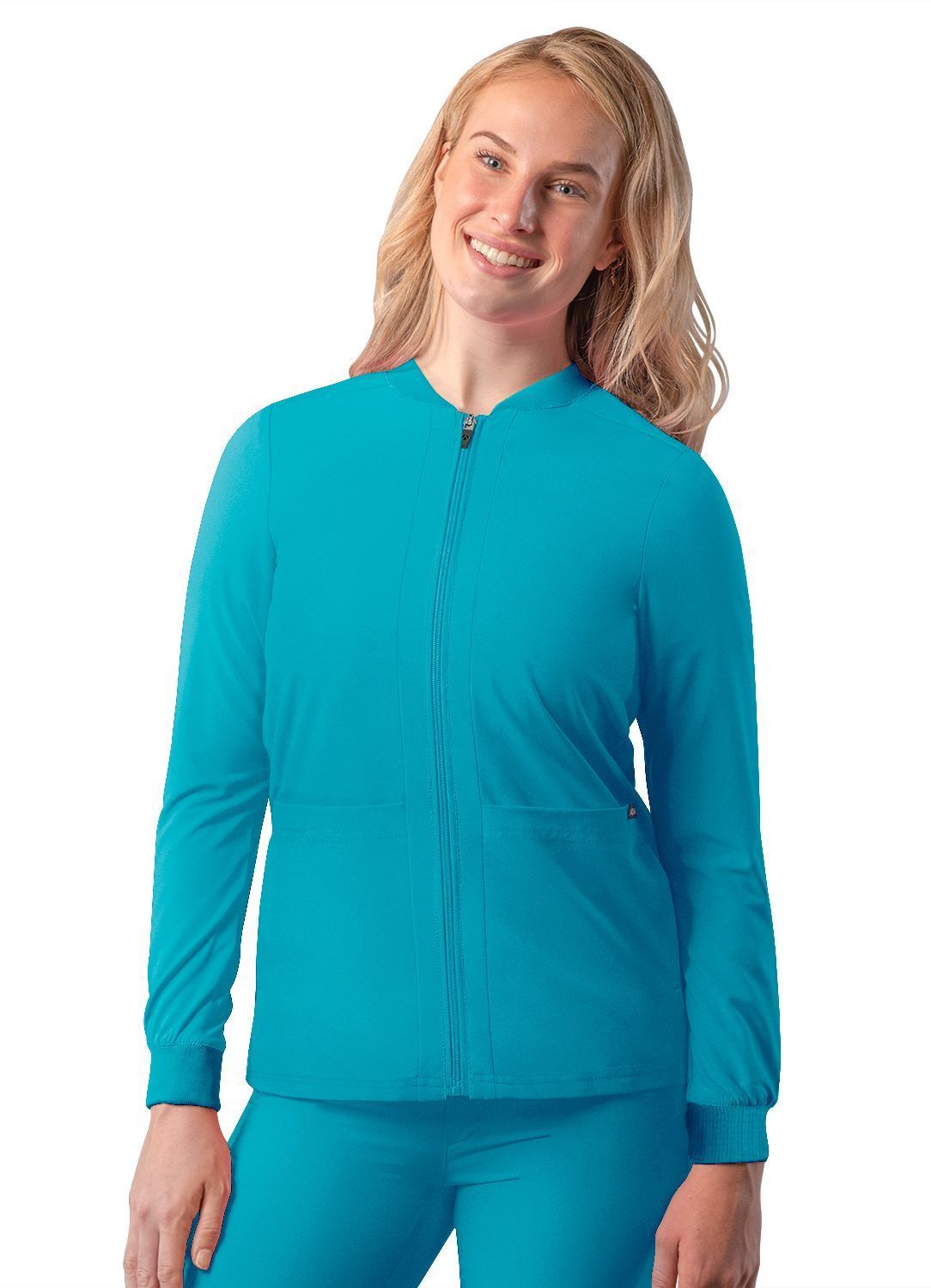 Clearance Adar Addition Bomber Zippered Scrub Jacket