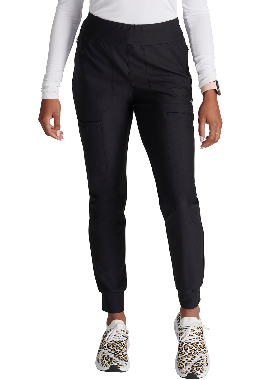 Cherokee Form Mid Rise Tapered Leg Drawstring Jogger Scrub Pants