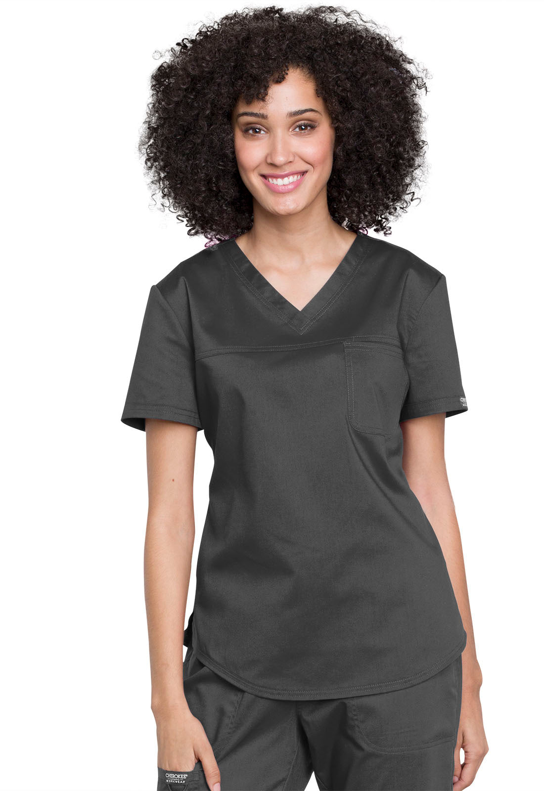 Cherokee Workwear Revolution - Blusa médica con cuello en V y un bolsillo