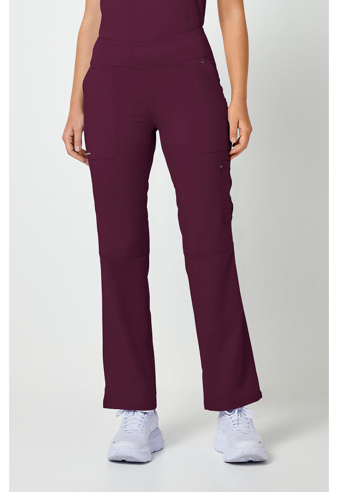 Pantalones de quirófano altos Tori con etiqueta morada de Healing Hands